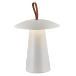 Nordlux Table Lamp Ara Battery Aluminium White 2W 240lm - 830 Warm White | Dimmable Touch